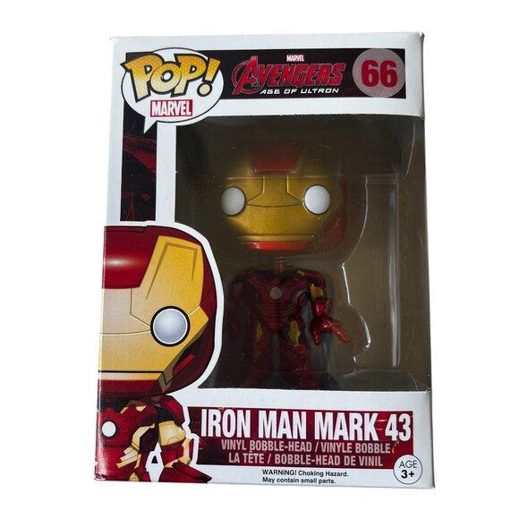 Funko Other - Funko POP Iron Man Mark 43 #66 Released 2015 in Avengers Age of Ultron Series